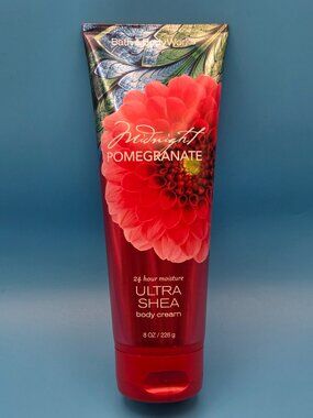 BBW Midnight Pomegranate Ultra Shea Body Cream Retired 8 Oz NWT
